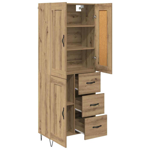 vidaXL Highboard Artisan Oak 69.5 x 34 x 180 cm Engineered Wood