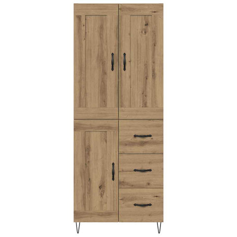 vidaXL Highboard Artisan Oak 69.5 x 34 x 180 cm Engineered Wood