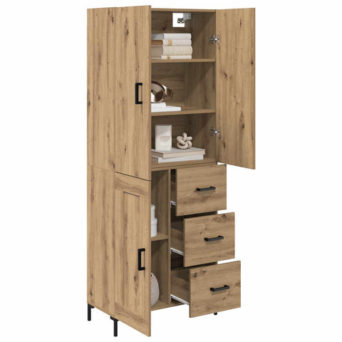 vidaXL Highboard Artisan Oak 69.5 x 34 x 180 cm Engineered Wood