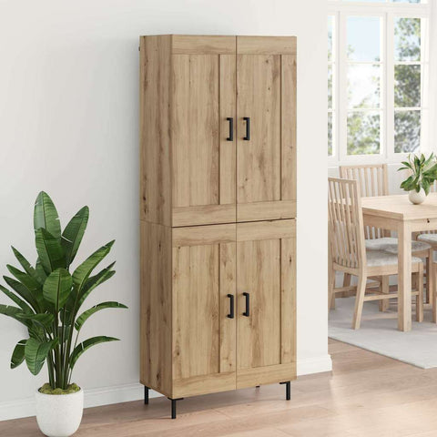 vidaXL Highboard Artisan Oak 69.5 x 34 x 180 cm Engineered Wood