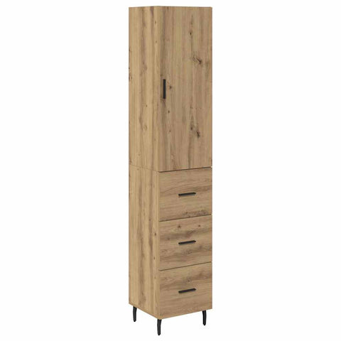 vidaXL Highboard Artisan Oak 34.5 x 34 x 180 cm Engineered Wood