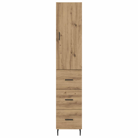 vidaXL Highboard Artisan Oak 34.5 x 34 x 180 cm Engineered Wood