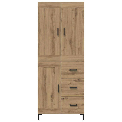 vidaXL Highboard Artisan Oak 69.5 x 34 x 180 cm Engineered Wood