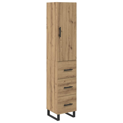 vidaXL Highboard Artisan Oak 34.5 x 34 x 180 cm Engineered Wood