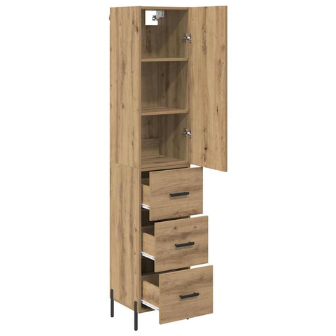 vidaXL Highboard Artisan Oak 34.5 x 34 x 180 cm Engineered Wood
