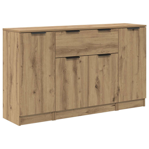 vidaXL Sideboard with Drawer 3 pcs Artisan Oak Engineered Wood
