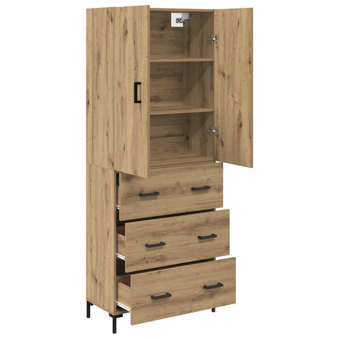 vidaXL Highboard Artisan Oak 69.5 x 34 x 180 cm Engineered Wood