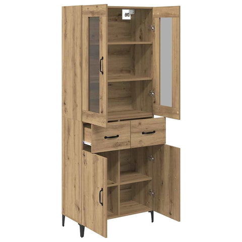 vidaXL Highboard Artisan Oak 69.5 x 34 x 180 cm Engineered Wood