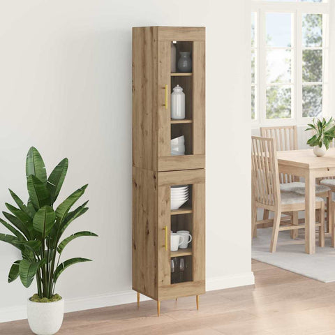 vidaXL Highboard Artisan Oak 34.5 x 34 x 180 cm Engineered Wood