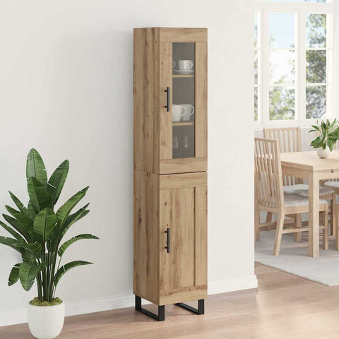 vidaXL Highboard Artisan Oak 69.5 x 34 x 180 cm Engineered Wood