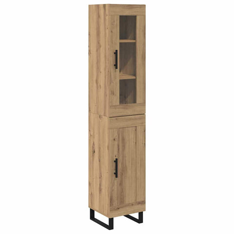 vidaXL Highboard Artisan Oak 69.5 x 34 x 180 cm Engineered Wood