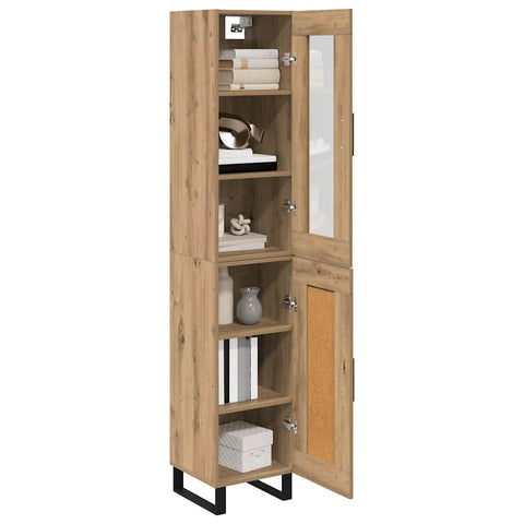 vidaXL Highboard Artisan Oak 69.5 x 34 x 180 cm Engineered Wood