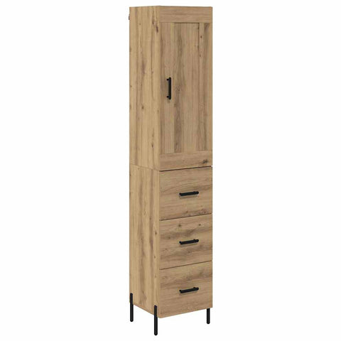 vidaXL Highboard Artisan Oak 34.5 x 34 x 180 cm Engineered Wood