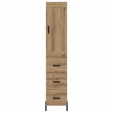 vidaXL Highboard Artisan Oak 34.5 x 34 x 180 cm Engineered Wood