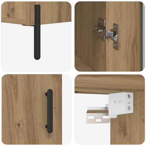 vidaXL Highboard Artisan Oak 69.5 x 34 x 180 cm Engineered Wood