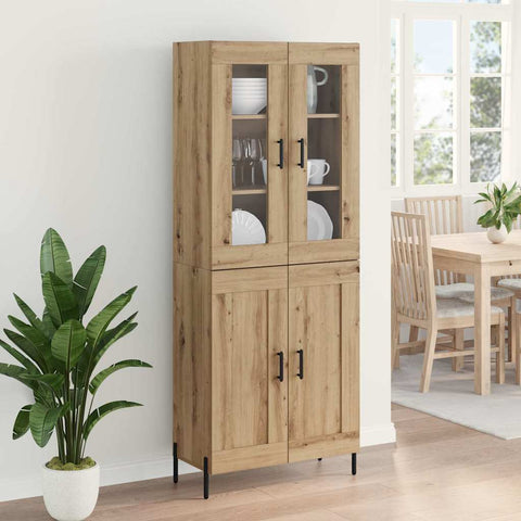 vidaXL Highboard Artisan Oak 69.5 x 34 x 180 cm Engineered Wood