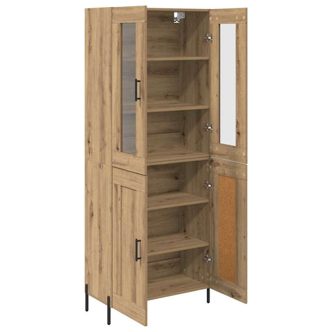vidaXL Highboard Artisan Oak 69.5 x 34 x 180 cm Engineered Wood
