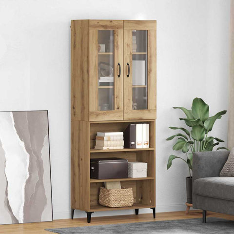 vidaXL Highboard Artisan Oak 69.5 x 34 x 180 cm Engineered Wood