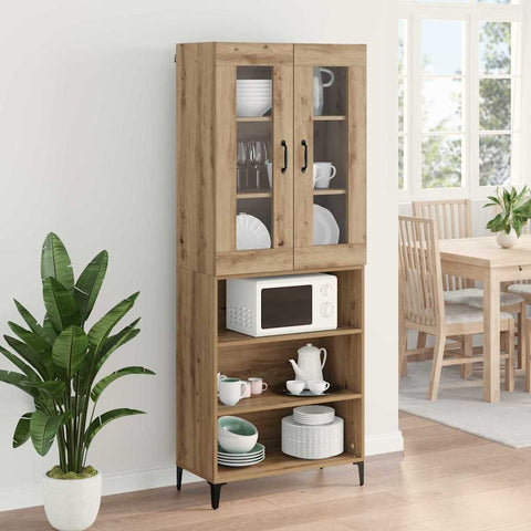 vidaXL Highboard Artisan Oak 69.5 x 34 x 180 cm Engineered Wood