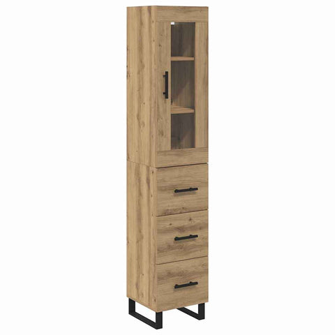 vidaXL Highboard Artisan Oak 69.5 x 34 x 180 cm Engineered Wood