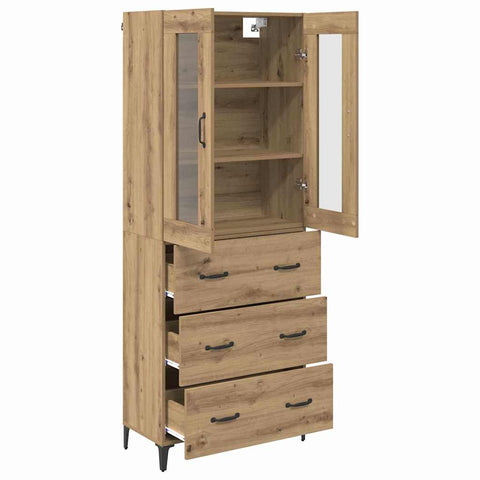 vidaXL Highboard Artisan Oak 69.5 x 34 x 180 cm Engineered Wood