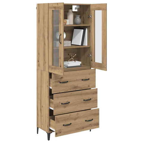 vidaXL Highboard Artisan Oak 69.5 x 34 x 180 cm Engineered Wood