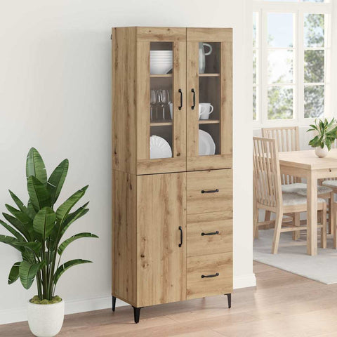 vidaXL Highboard Artisan Oak 69.5 x 34 x 180 cm Engineered Wood