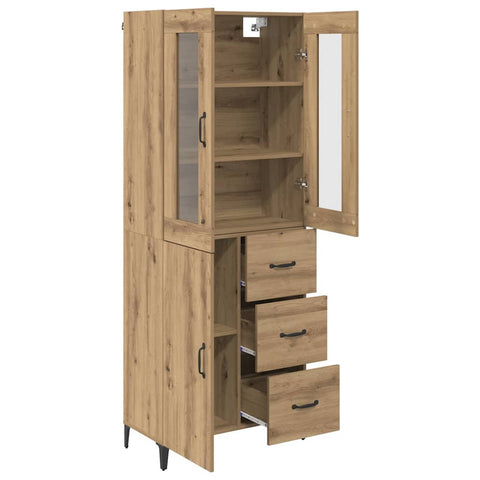 vidaXL Highboard Artisan Oak 69.5 x 34 x 180 cm Engineered Wood