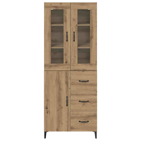 vidaXL Highboard Artisan Oak 69.5 x 34 x 180 cm Engineered Wood
