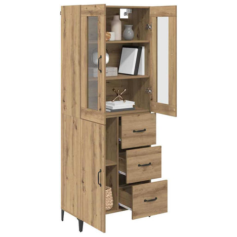 vidaXL Highboard Artisan Oak 69.5 x 34 x 180 cm Engineered Wood