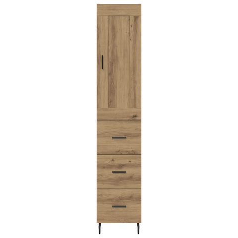 vidaXL Highboard Artisan Oak 34.5 x 34 x 180 cm Engineered Wood