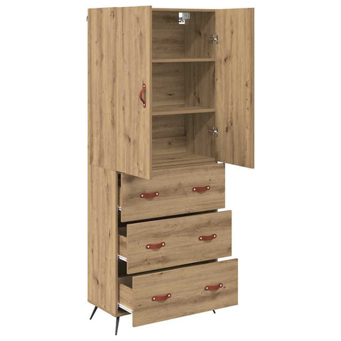 vidaXL Highboard Artisan Oak 69.5 x 34 x 180 cm Engineered Wood