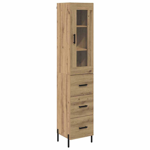 vidaXL Highboard Artisan Oak 34.5 x 34 x 180 cm Engineered Wood