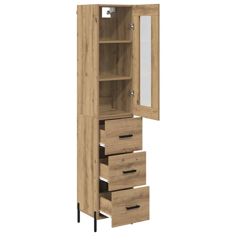vidaXL Highboard Artisan Oak 34.5 x 34 x 180 cm Engineered Wood