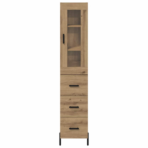 vidaXL Highboard Artisan Oak 34.5 x 34 x 180 cm Engineered Wood