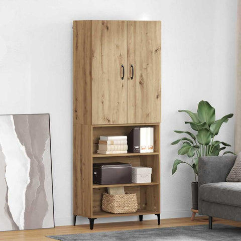 vidaXL Highboard Artisan Oak 69.5 x 34 x 180 cm Engineered Wood