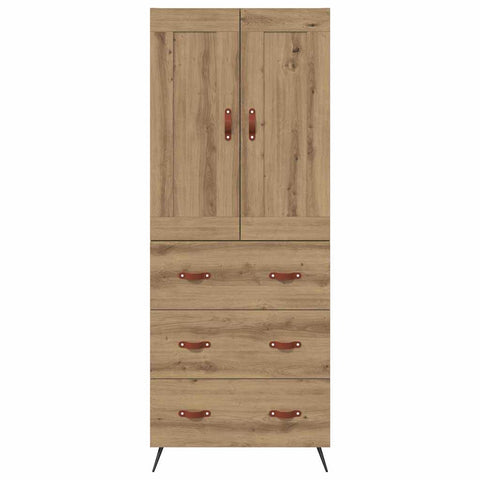 vidaXL Highboard Artisan Oak 69.5 x 34 x 180 cm Engineered Wood