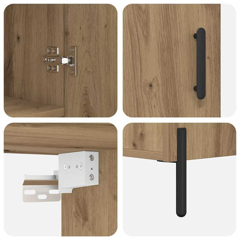 vidaXL Highboard Artisan Oak 69.5 x 34 x 180 cm Engineered Wood