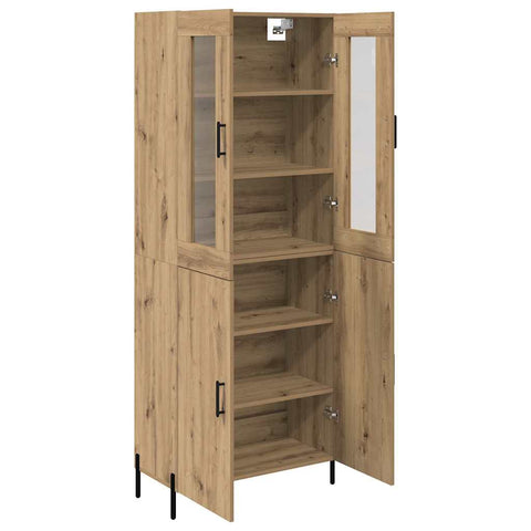 vidaXL Highboard Artisan Oak 69.5 x 34 x 180 cm Engineered Wood