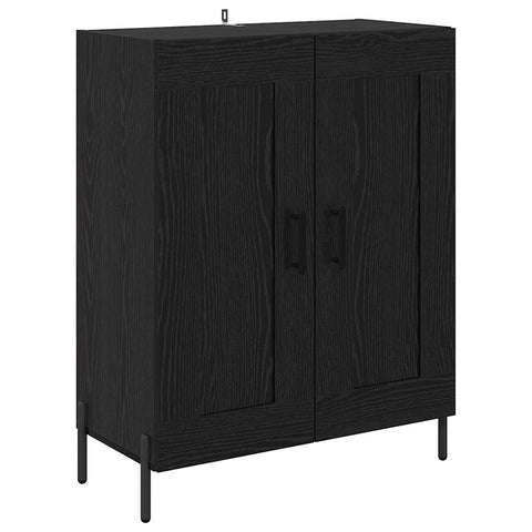 vidaXL Highboard 2 pcs Black Oak 69.5 x 34 x 180 cm Engineered Wood