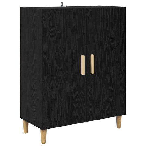vidaXL Highboard 2 pcs Black Oak 69.5 x 34 x 180 cm Engineered Wood