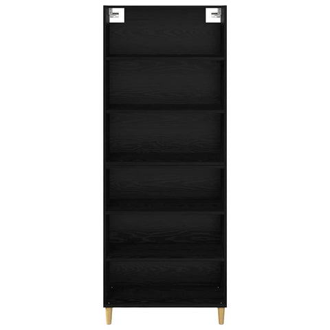 vidaXL Highboard 2 pcs Black Oak 69.5 x 32.5 x 180 cm Engineered Wood