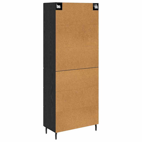 vidaXL Highboard 2 pcs Black Oak 69.5 x 34 x 180 cm Engineered Wood