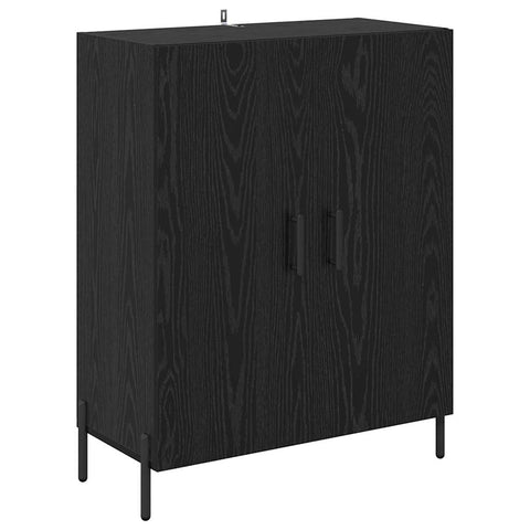 vidaXL Highboard 2 pcs Black Oak 69.5 x 34 x 180 cm Engineered Wood