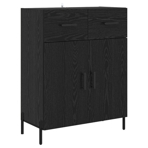 vidaXL Highboard Black Oak 69.5 x 34 x 180 cm Engineered Wood