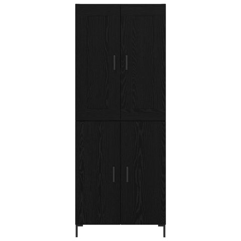 vidaXL Highboard Black Oak 69.5 x 34 x 180 cm Engineered Wood
