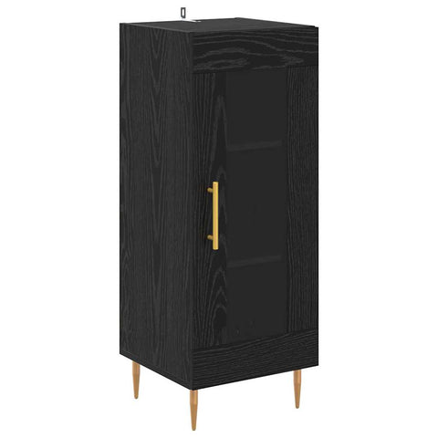 vidaXL Highboard Black Oak 34.5 x 34 x 180 cm Engineered Wood