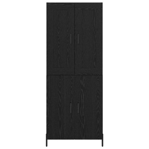 vidaXL Highboard 2 pcs Black Oak 69.5 x 34 x 180 cm Engineered Wood