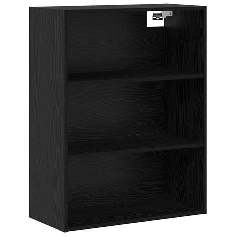 vidaXL Highboard Wall-mounted 2 pcs Black Oak Engineered Wood