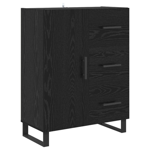 vidaXL Highboard Black Oak 69.5 x 34 x 180 cm Engineered Wood